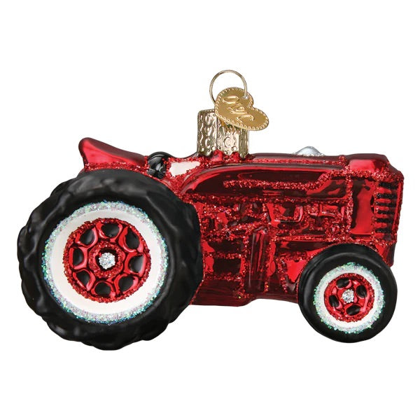 Old World Christmas: Old Farm Tractor Hanging Ornament sparkle-castle