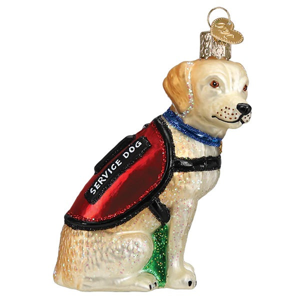 Old World Christmas: Service Dog Hanging Ornament sparkle-castle