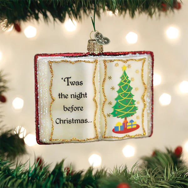 Old World Christmas: The Night Before Christmas Hanging Ornament sparkle-castle