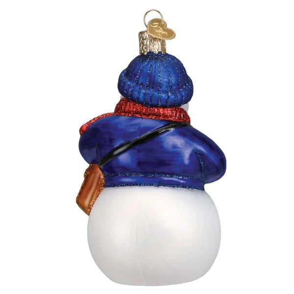 Old World Christmas: USPS Snowman Hanging Ornament sparkle-castle