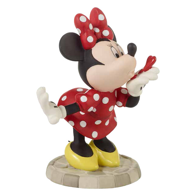 Precious Moments Disney Showcase: Minnie Mouse Blowing Kisses Figurine sparkle-castle