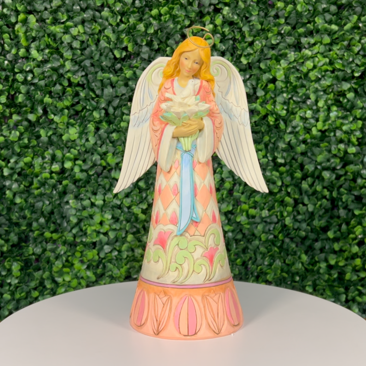 Jim Shore Heartwood Creek: Easter Angel with Lilies and Dove Figurine
