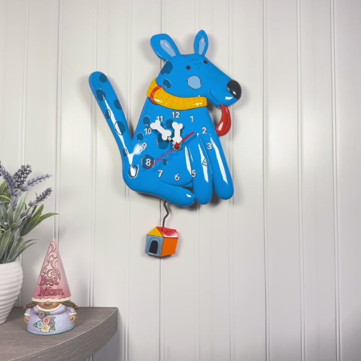 Allen Designs: Blue Buddy Dog Clock