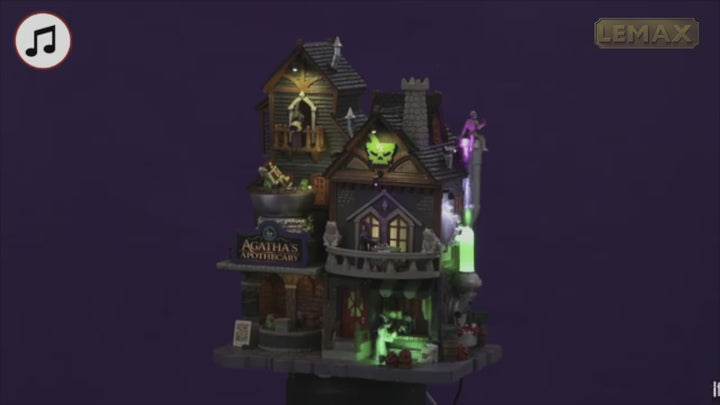 Lemax Spooky Town Halloween Village: Agatha's Apothecary