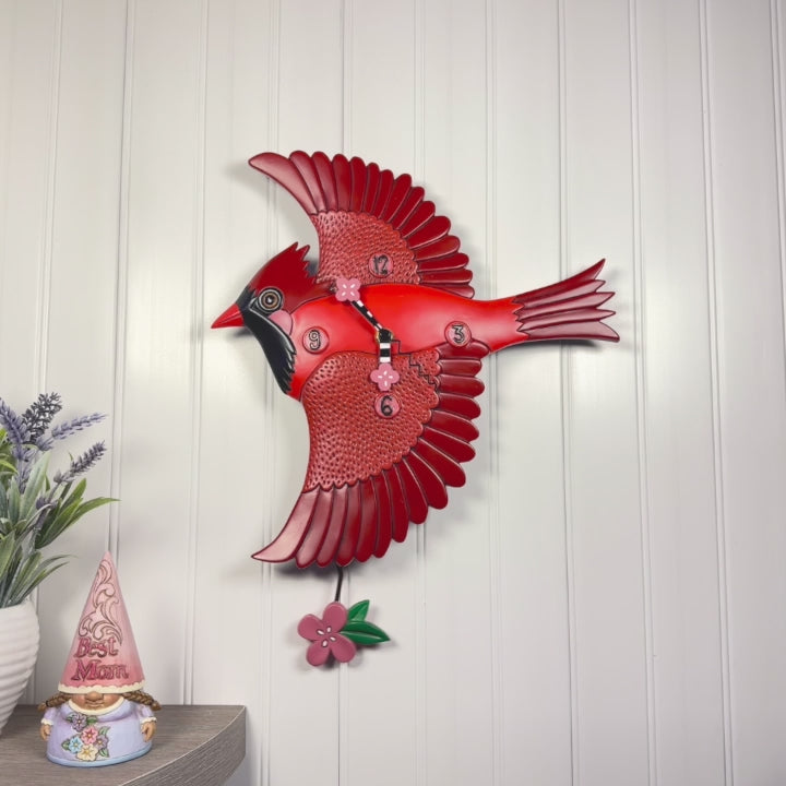 Allen Designs: Cardinal’s Song Wall Clock