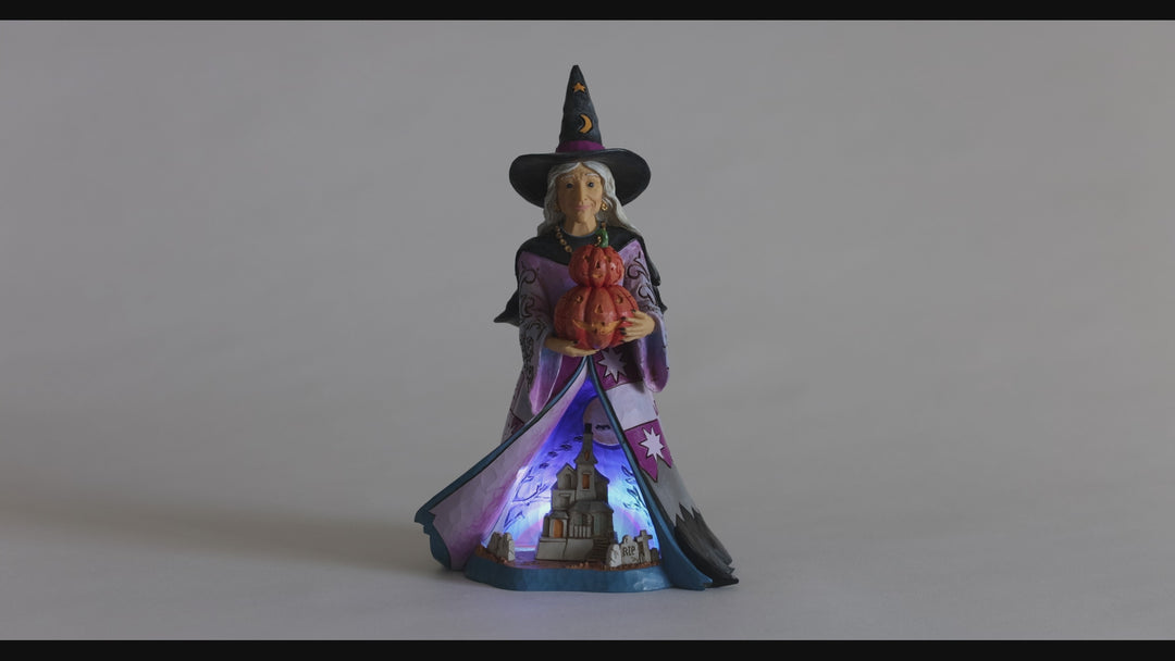 Jim Shore Heartwood Creek: Witch Holding Pumpkins Figurine