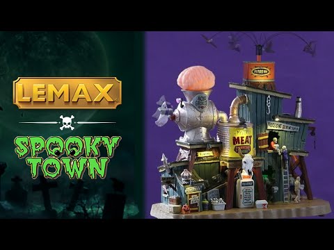 Lemax Spooky Town Halloween Village: Mystery Meat Canning Co.