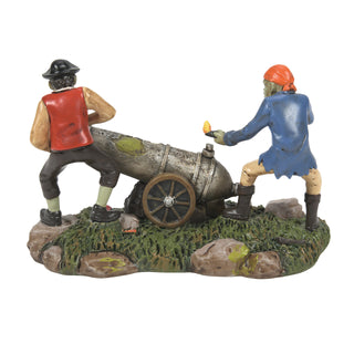 Department 56 Snow Village Halloween Accessory: Explosive Skullduggery sparkle-castle