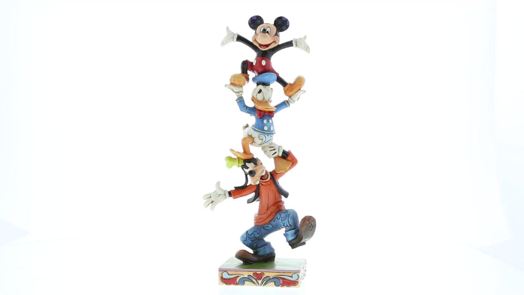 Jim Shore Disney Traditions: Goofy, Donald and Mickey Stacked Figurine