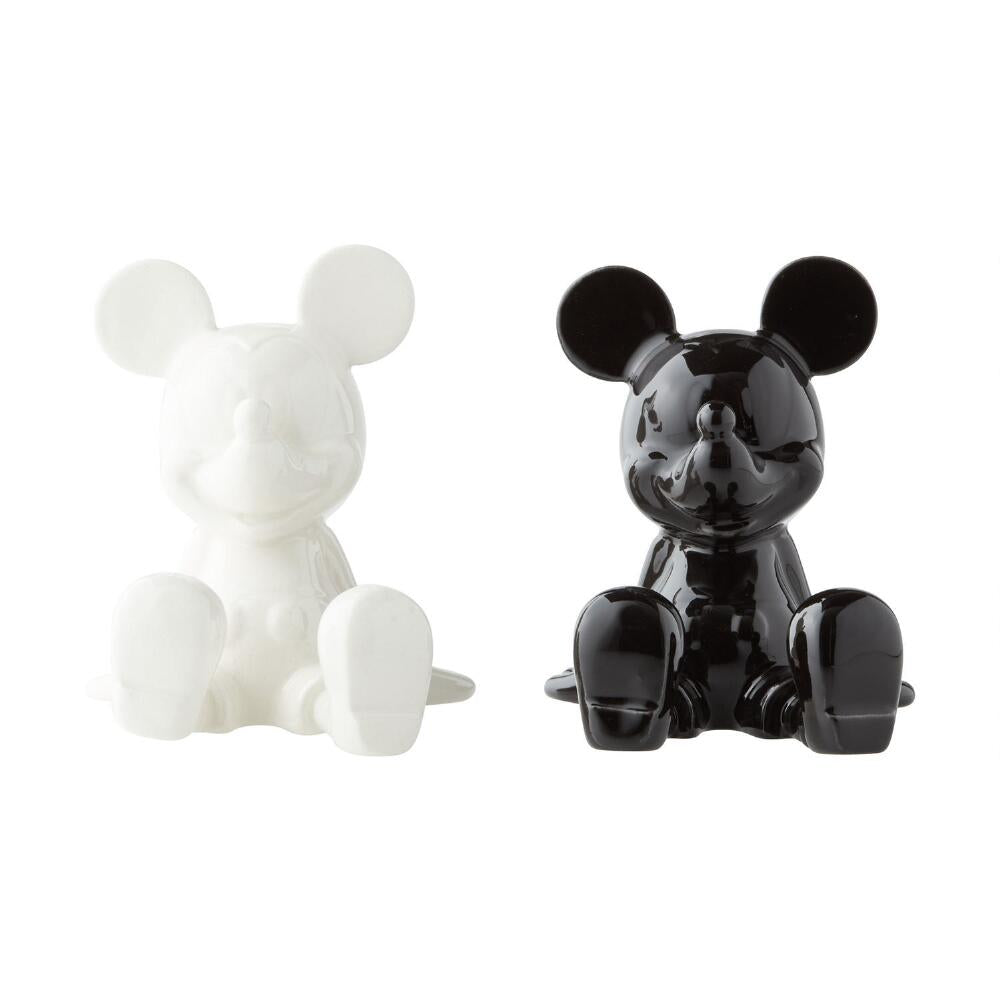 Disney Ceramics: Black White Mickey Mouse Salt Pepper Shakers sparkle-castle