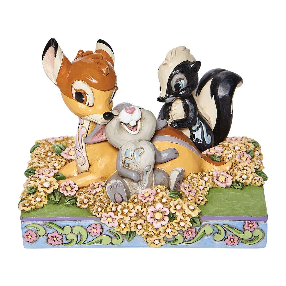 Jim Shore Disney Traditions: Bambi Friends Flowers Figurine sparkle-castle