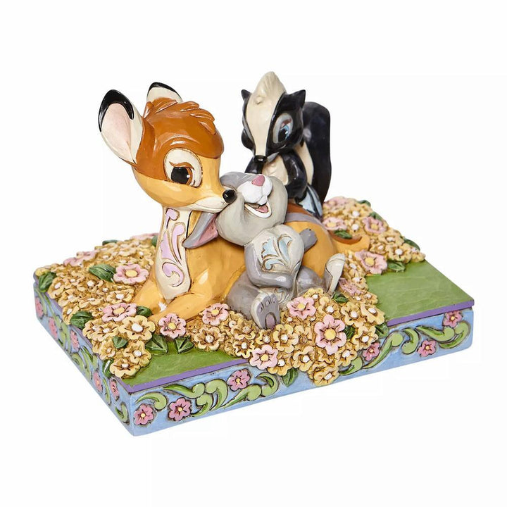 Jim Shore Disney Traditions: Bambi Friends Flowers Figurine sparkle-castle