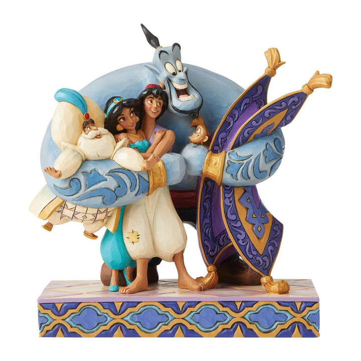 Jim Shore Disney Traditions: Aladdin Group Hug Figurine sparkle-castle