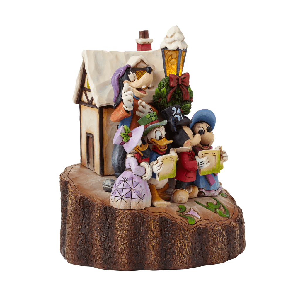 Jim Shore Disney Traditions: Caroling Carved Heart Figurine sparkle-castle