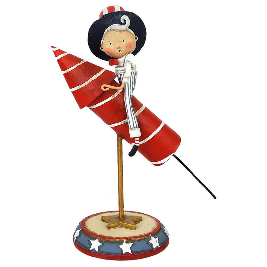 Lori Mitchell American Pride Collection: Dapper Dan Rocket Man Figurine sparkle-castle