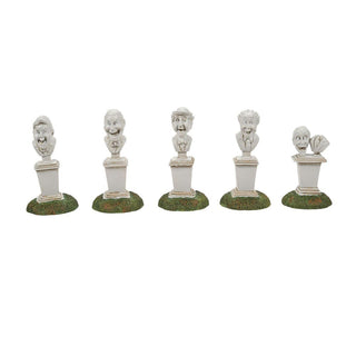 Disney Snow Village Accessory: Haunted Mansion Singing Bust Figurines, Set of 5 sparkle-castle