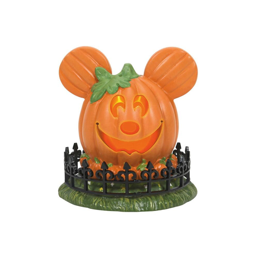 Disney Snow Village Accessory: Mickey's Town Center Pumpkin sparkle-castle