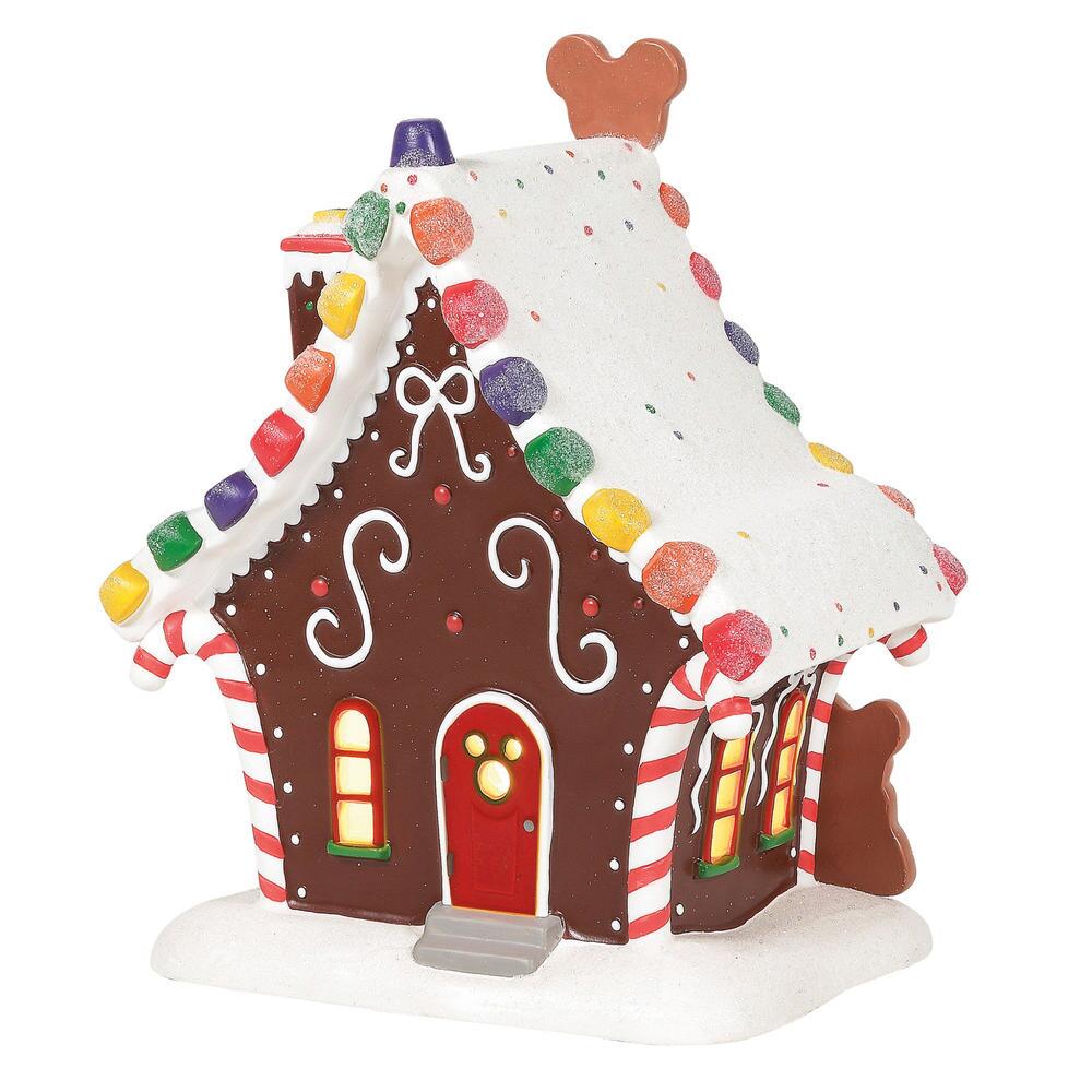 Disney Snow Village: Mickey's Gingerbread House sparkle-castle