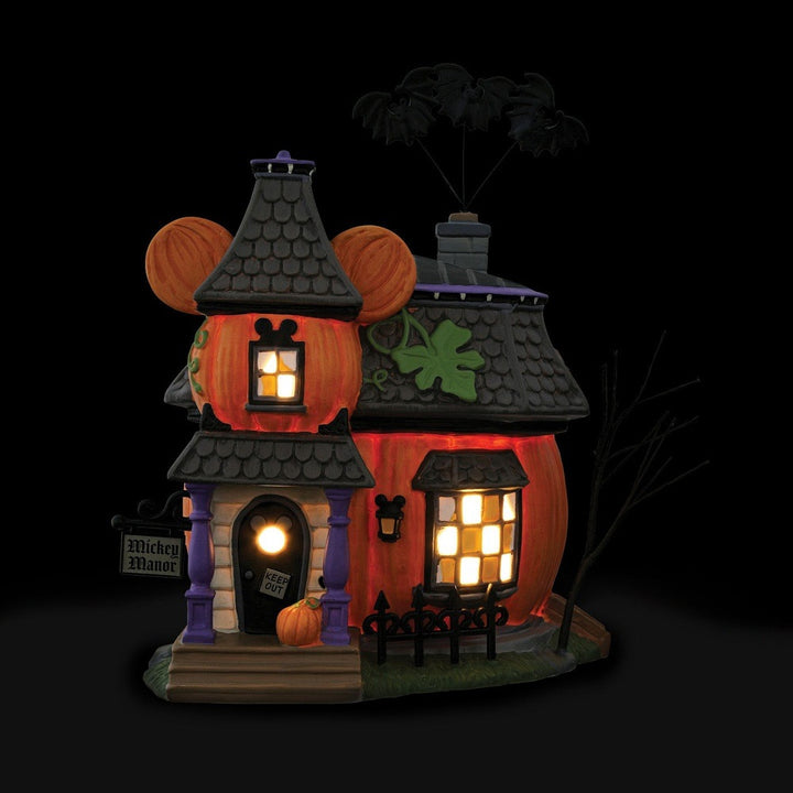 Disney Snow Village: Mickey's Haunted Manor sparkle-castle