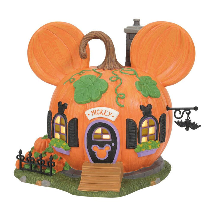 Disney Snow Village: Mickey's Pumpkintown House sparkle-castle