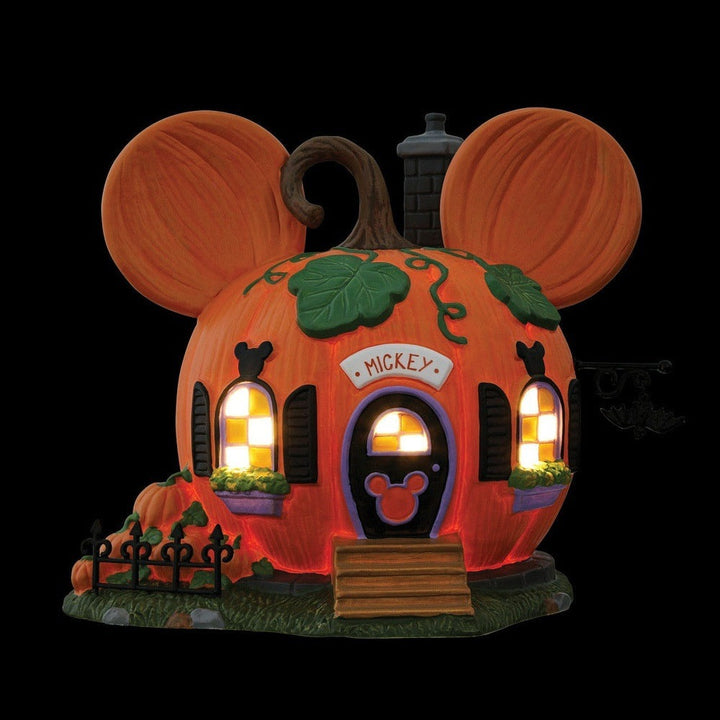 Disney Snow Village: Mickey's Pumpkintown House sparkle-castle
