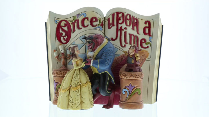 Jim Shore Disney Traditions: Beauty and Beast Storybook Figurine