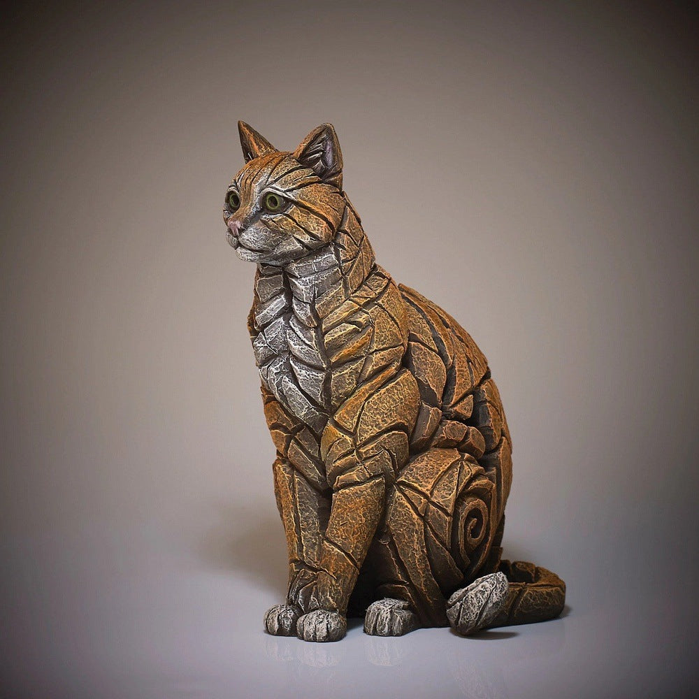 Edge Sculpture: Tabby Cat sparkle-castle