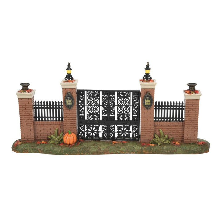 Disney Snow Village Halloween Accessory: Haunted Mansion Gate Figurine sparkle-castle
