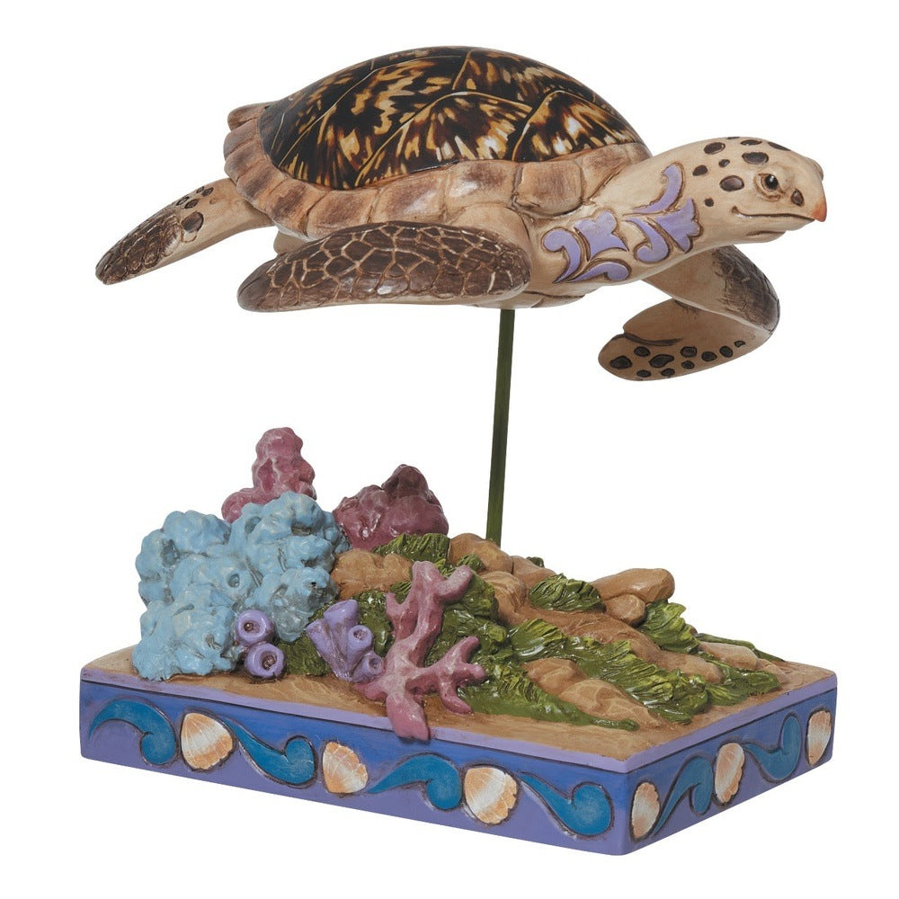 Jim Shore Animal Planet: Hawksbill Sea Turtle Figurine sparkle-castle