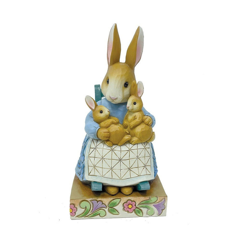 Jim Shore Beatrix Potter: Mrs. Rabbit Rocking Chair Babies Figurine sparkle-castle