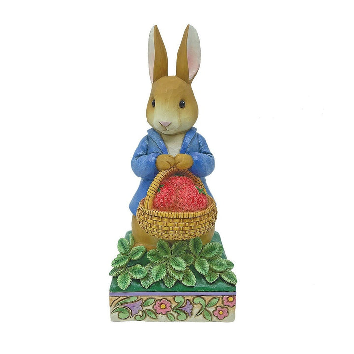 Jim Shore Beatrix Potter: Peter Rabbit Basket Strawberries Figurine sparkle-castle