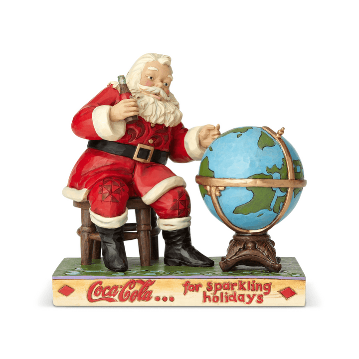 Jim Shore Coca-Cola: Santa Globe Figurine sparkle-castle