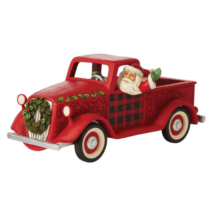 Jim Shore Country Living: Large Red Truck Figurine sparkle-castle