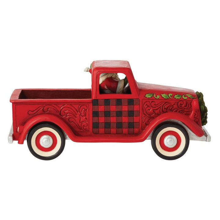 Jim Shore Country Living: Large Red Truck Figurine sparkle-castle