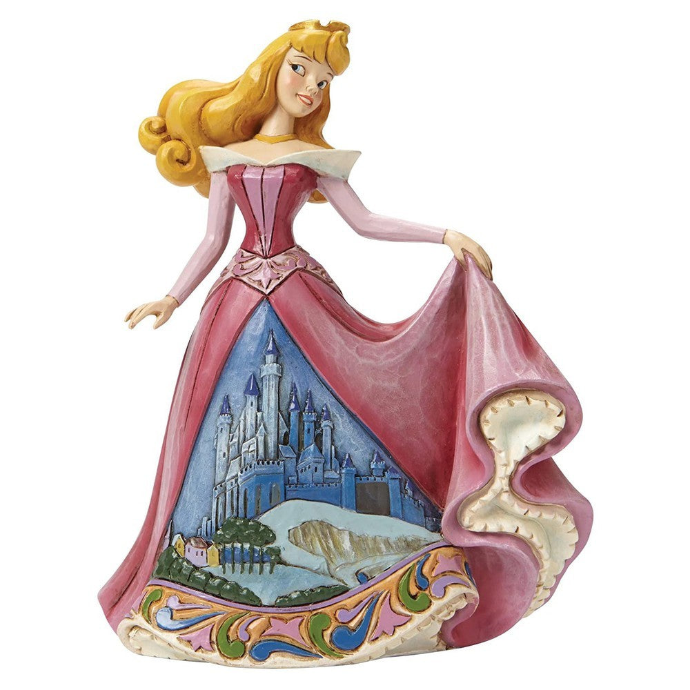 Jim Shore Disney Traditions: Aurora Castle Dress Figurine sparkle-castle