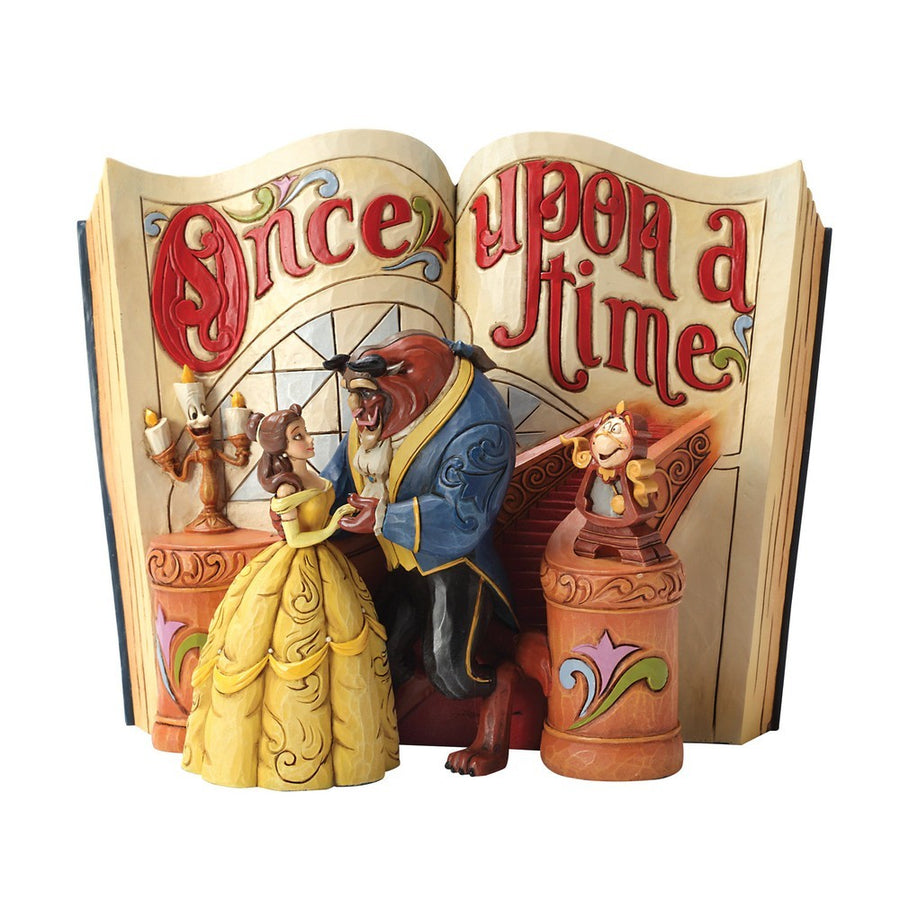 Jim Shore Disney Traditions: Beauty Beast Storybook Figurine sparkle-castle