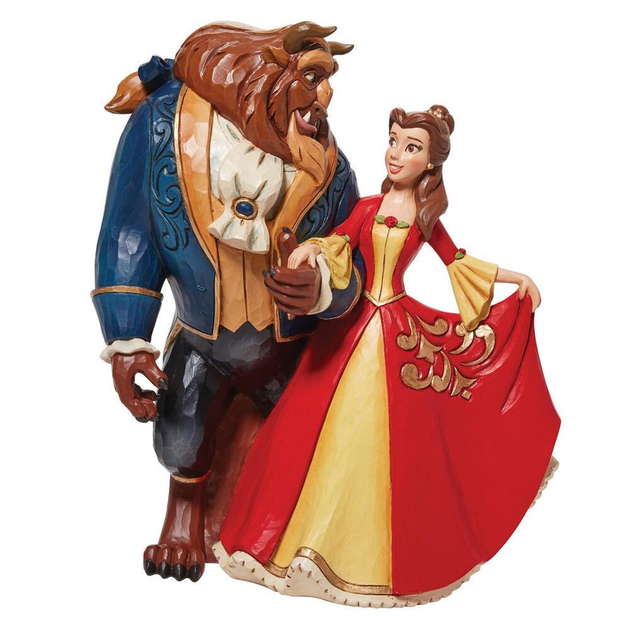 Jim Shore Disney Traditions: Beauty Beast Enchanted Figurine sparkle-castle