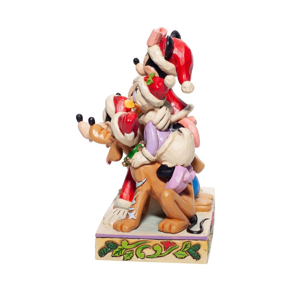 Jim Shore Disney Traditions: Christmas Mickey Friends Figurine sparkle-castle