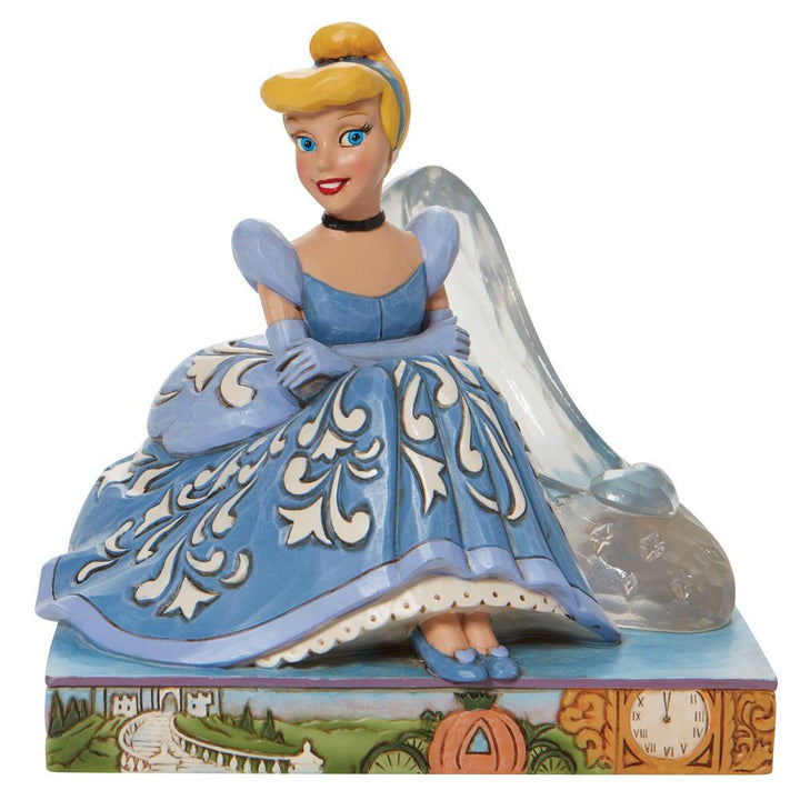 Jim Shore Disney Traditions: Cinderella Glass Slipper Figurine sparkle-castle