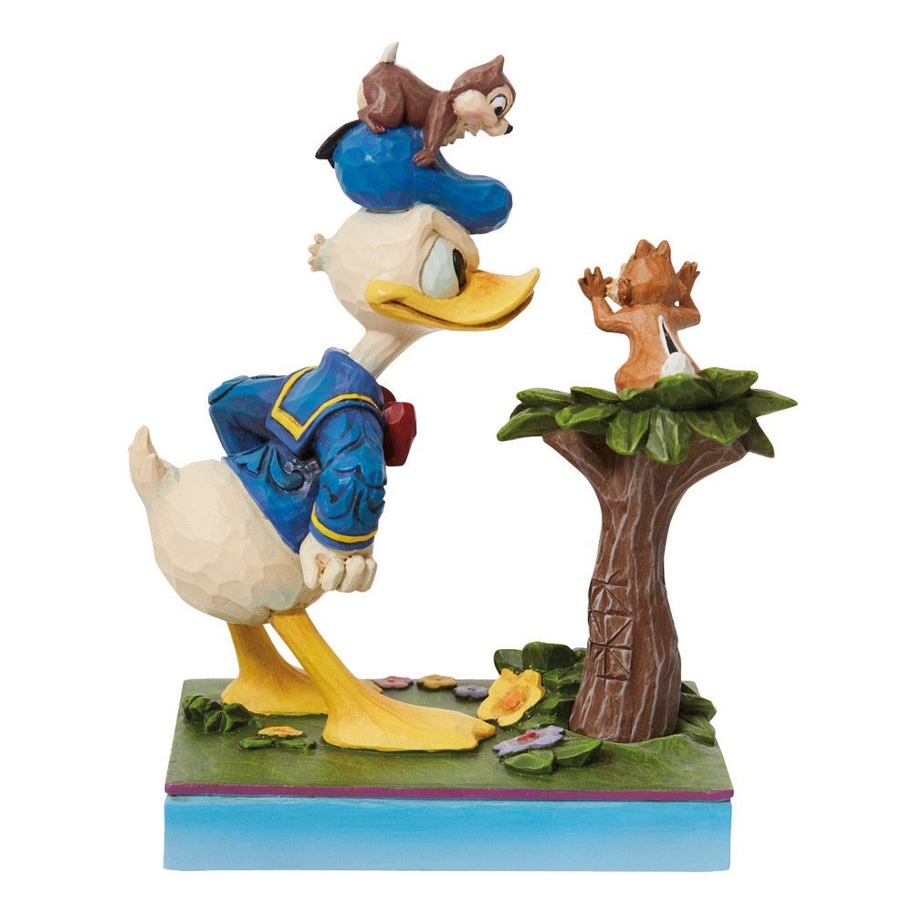 Jim Shore Disney Traditions: Donald Duck Chip Dale Figurine sparkle-castle