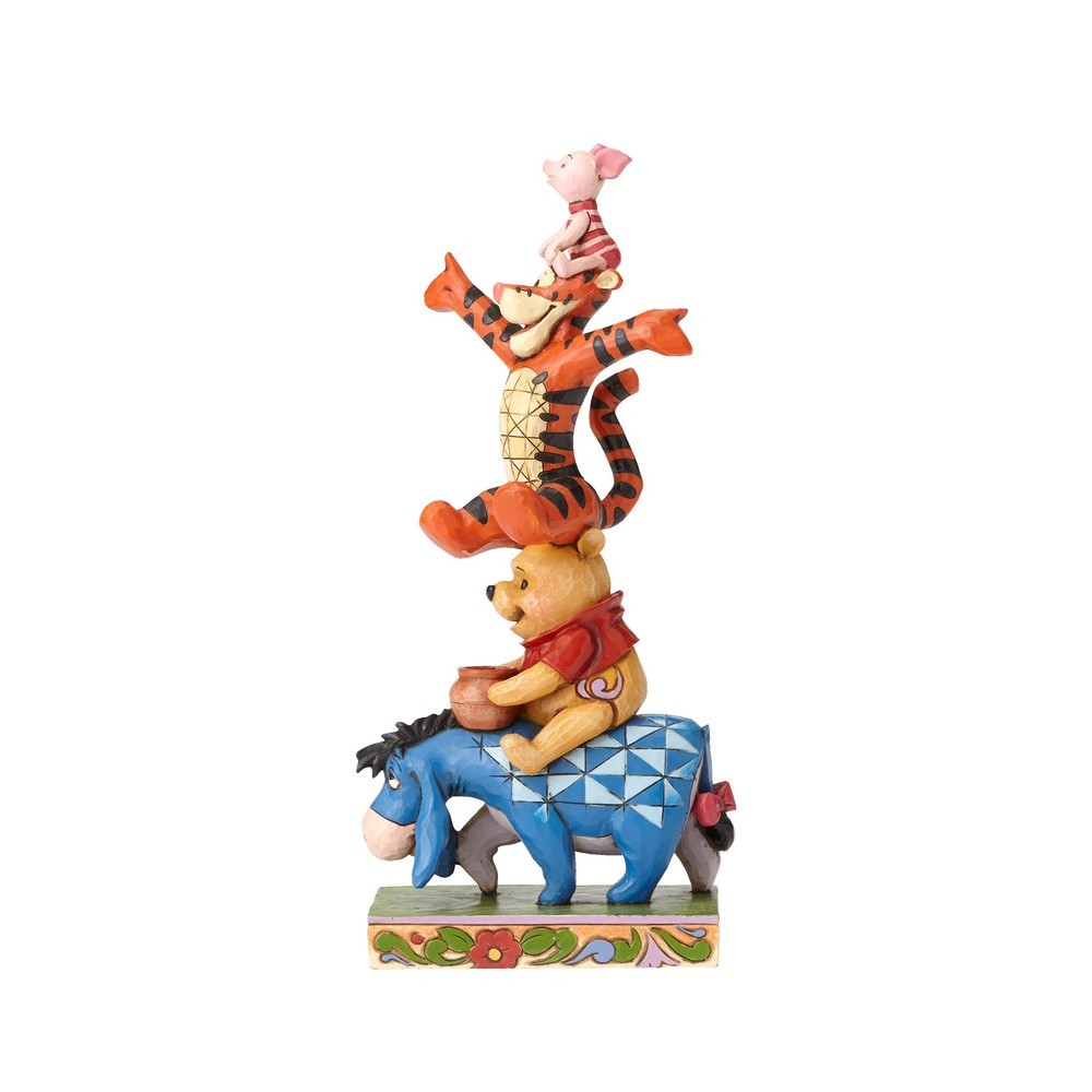 Jim Shore Disney Traditions: Eeyore, Pooh, Tigger Piglet Stacked Figurine sparkle-castle