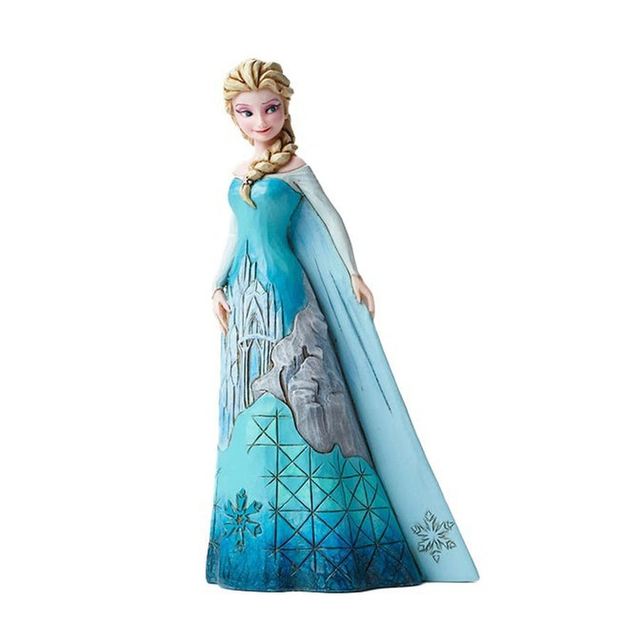 Jim Shore Disney Traditions: Elsa with Ice Castle Dress Figurine sparkle-castle