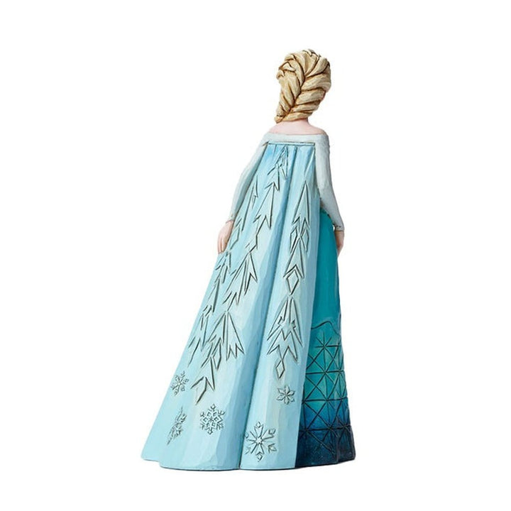 Jim Shore Disney Traditions: Elsa with Ice Castle Dress Figurine sparkle-castle