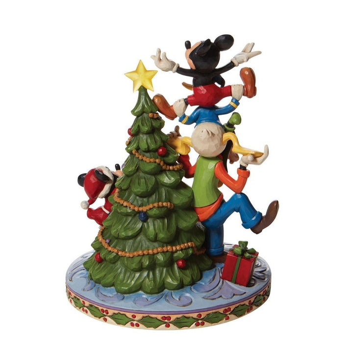 Jim Shore Disney Traditions: Fab 5 Decorating Tree Figurine sparkle-castle