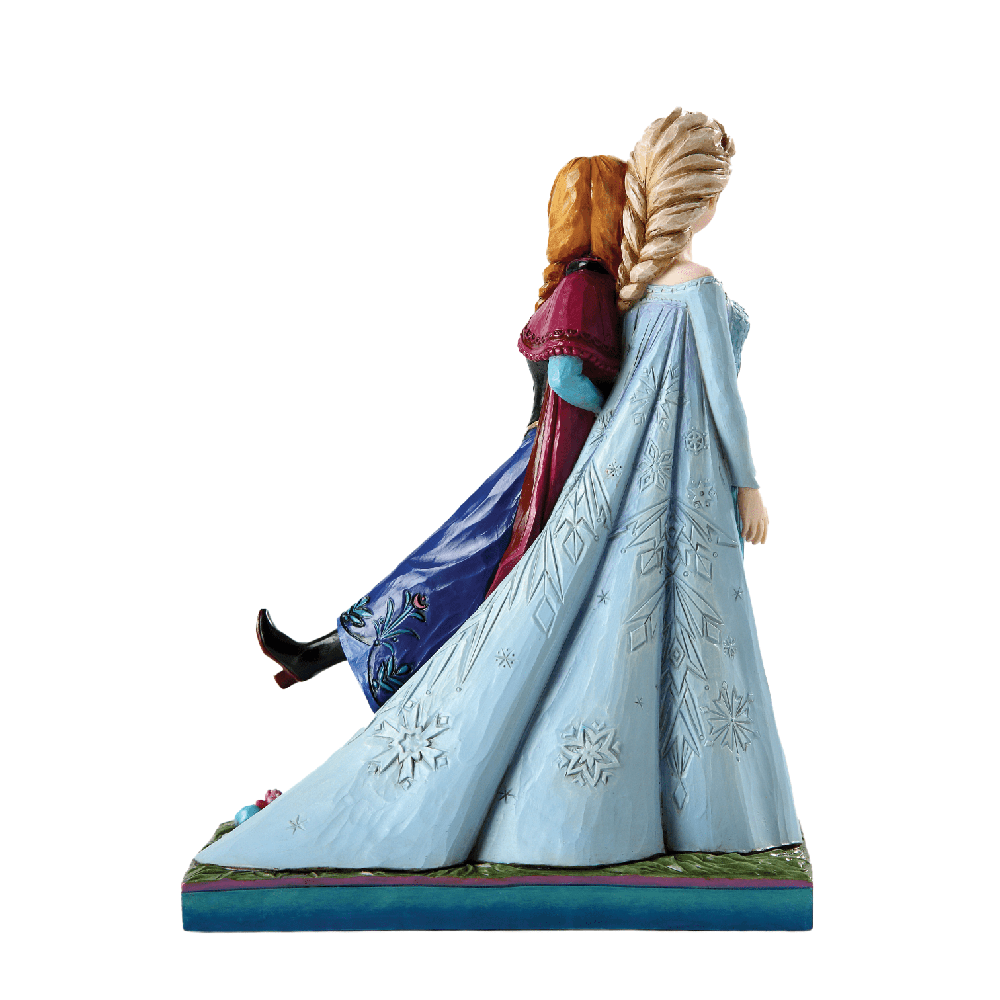 Jim Shore Disney Traditions: Frozen Elsa and Anna Figurine sparkle-castle