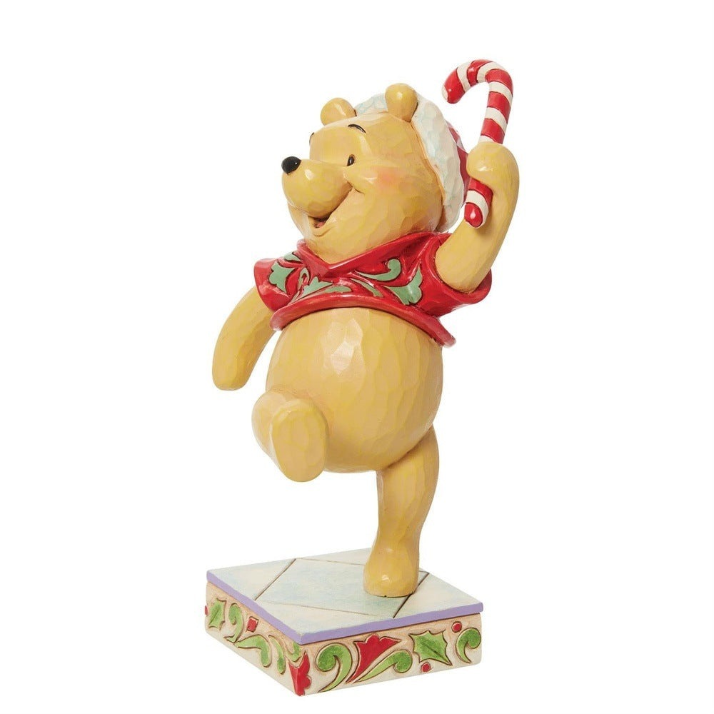 Jim Shore Disney Traditions: Holiday Pooh Figurine sparkle-castle