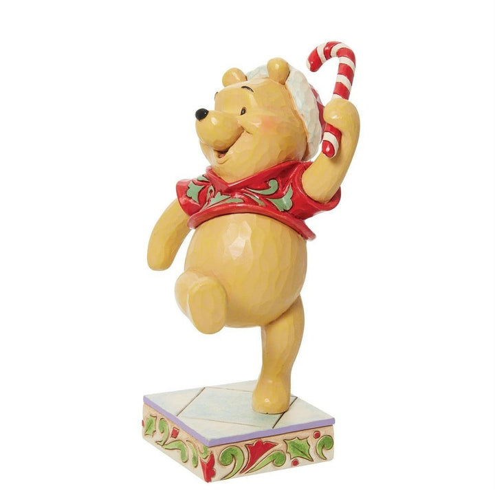Jim Shore Disney Traditions: Holiday Pooh Figurine sparkle-castle