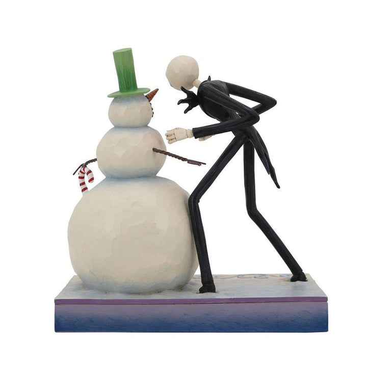 Jim Shore Disney Traditions: Jack with Snowman Figurine sparkle-castle