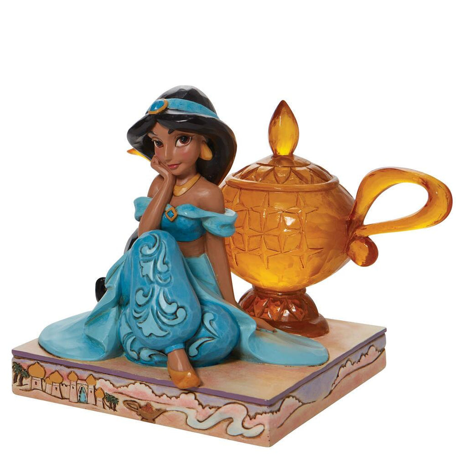 Jim Shore Disney Traditions: Jasmine Genie Lamp Figurine sparkle-castle