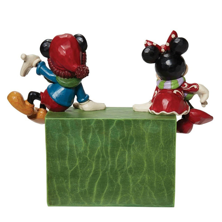 Jim Shore Disney Traditions: Mickey & Minnie Christmas Countdown Blocks Figurine sparkle-castle